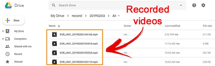 Hikvision DVR Footage Recorded On Google Drive