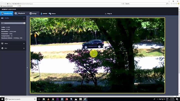 IP security camera in a web-browser IP security camera in a web-browser