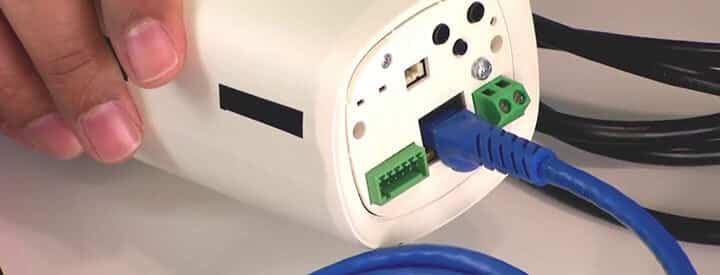 IP security camera network cable connection IP security camera network cable connection