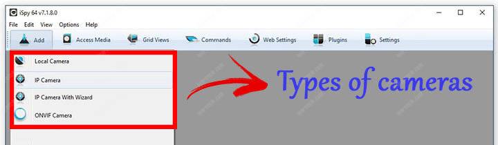 iSPy-Types-of-cameras iSPY Software - Types of Cameras