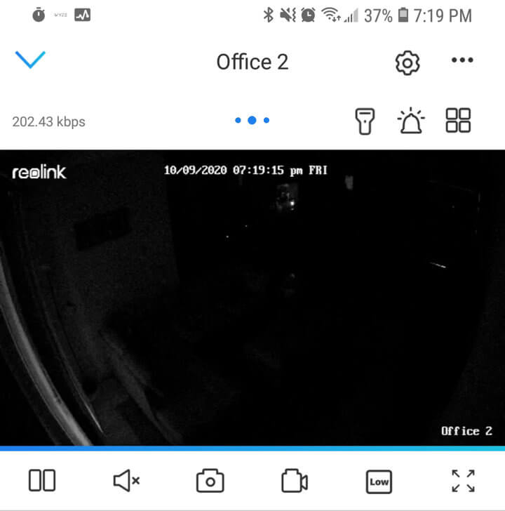Reolink camera with lights off Reolink camera with lights off