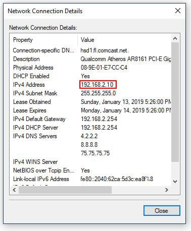 Windows Network Connections IP Windows Network Connections IP
