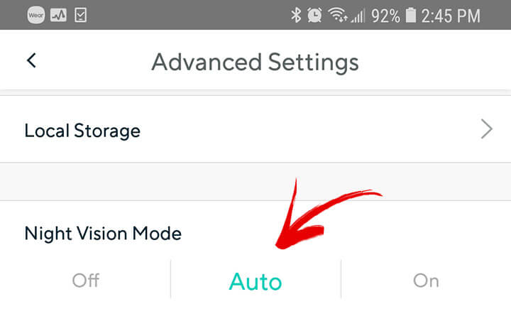 Wyze cam night mode menu Wyze cam night mode menu