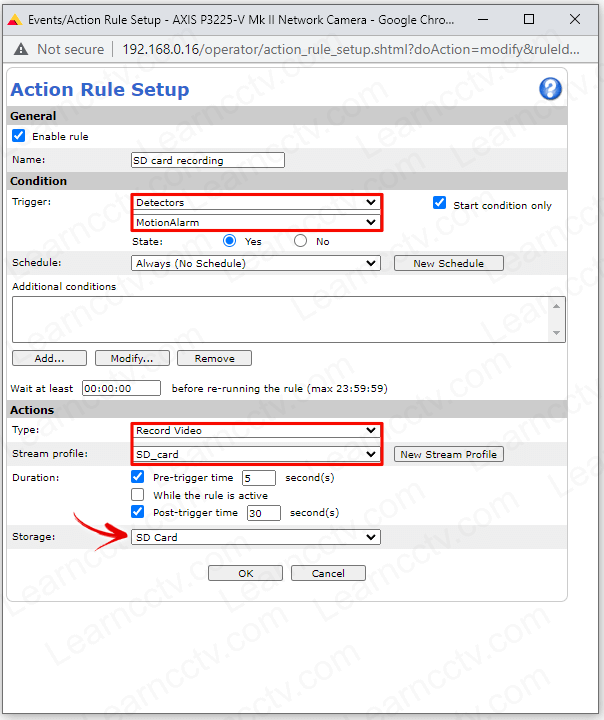 Axis camera event recording on SD card Axis camera event recording on SD card