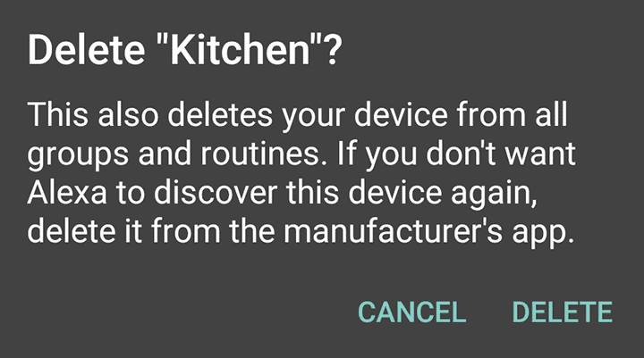 Delete message confirmation Delete message confirmation